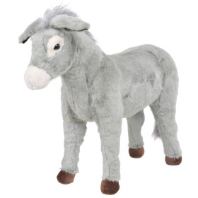 Burro de peluche de pie gris XXL de , Animales de peluche - Ref: Foro24-91343, Precio: 118,36 €, Descuento: %