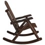 Silla mecedora de jardín madera maciza abeto 69x96x101 cm