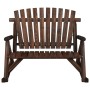 Banco mecedora de jardín de 2 plazas madera abeto 123x96x102 cm