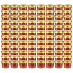 Tarros de mermelada de vidrio tapa dorada 96 uds 110 ml von , Honiggläser - Ref: Foro24-50797, Preis: 112,30 €, Rabatt: %