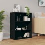 Black wall hanging cabinet 69.5x32.5x90 cm by vidaXL, Sideboards - Ref: Foro24-812313, Price: 80,60 €, Discount: %