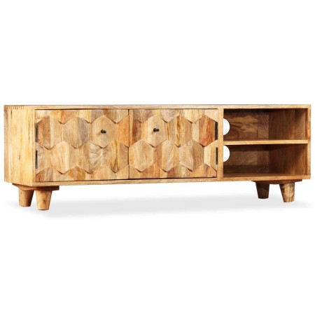 Mueble para TV de madera maciza de mango 118x35x40 cm de , Muebles TV - Ref: Foro24-245136, Precio: 275,13 €, Descuento: %