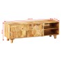 Mueble para TV de madera maciza de mango 118x35x40 cm de , Muebles TV - Ref: Foro24-245136, Precio: 275,13 €, Descuento: %