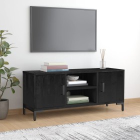 Mueble para TV madera maciza de pino negro 110x35x48 cm de , Muebles TV - Ref: Foro24-349918, Precio: 175,05 €, Descuento: %