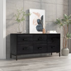Armario de almacenaje madera maciza de pino negro