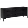 Armario de almacenaje madera maciza de pino negro 110x30x45 cm | Foro24.es | Tu tienda online para hogar, jardín y más Foro24.es