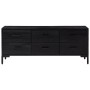 Armario de almacenaje madera maciza de pino negro 110x30x45 cm | Foro24.es | Tu tienda online para hogar, jardín y más Foro24.es