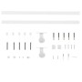 Kit herrajes para puertas correderas de acero blanco 200 cm by , Door items - Ref: Foro24-151706, Price: 66,97 €, Discount: %