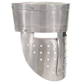Réplica de casco de caballero medieval antiguo LARP acero plata de , Armas coleccionables - Ref: Foro24-286221, Precio: 62,27...