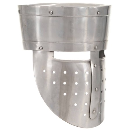 Réplica de casco de caballero medieval antiguo LARP acero plata de , Armas coleccionables - Ref: Foro24-286221, Precio: 62,27...