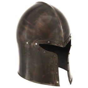 Réplica de casco de caballero medieval antiguo LARP acero plata de , Armas coleccionables - Ref: Foro24-286237, Precio: 62,90...