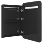 Armario de baño con espejo LED negro brillante 60x11x80 cm von , Badezimmerwaschtische - Ref: Foro24-326504, Preis: 150,72 €,...
