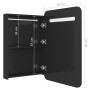 Armario de baño con espejo LED negro brillante 60x11x80 cm von , Badezimmerwaschtische - Ref: Foro24-326504, Preis: 150,72 €,...