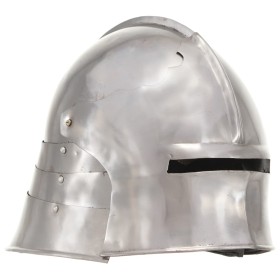 Réplica de casco de caballero medieval antiguo LARP acero plata de , Armas coleccionables - Ref: Foro24-286214, Precio: 73,27...