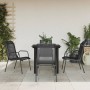 Juego de comedor para jardín 5 piezas acero y textilene negro de , Conjuntos de jardín - Ref: Foro24-3200691, Precio: 181,17 ...