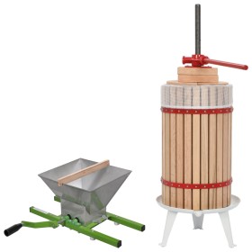 Conjunto de prensa y trituradora de frutas y vinos 2 piezas de , Producción de vino - Ref: Foro24-277152, Precio: 231,41 €, D...
