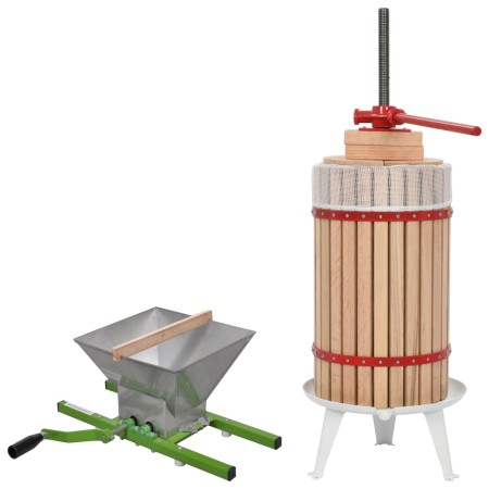 Conjunto de prensa y trituradora de frutas y vinos 2 piezas de , Producción de vino - Ref: Foro24-277152, Precio: 231,41 €, D...