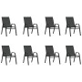 Juego de comedor de jardín 9 piezas negro by , Garden sets - Ref: Foro24-3095974, Price: 484,10 €, Discount: %