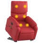 Sillón de masaje elevable eléctrico cuero artificial rojo | Foro24.es | Tu tienda online para hogar, jardín y más Foro24.es