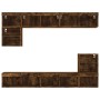 Muebles TV pared con LED 8 pzas madera ingeniería roble ahumado von , TV-Möbel - Ref: Foro24-3216672, Preis: 229,05 €, Rabatt: %