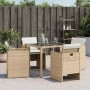 Sillas de jardín con cojines 4 uds ratán sintético beige de , Sillas de jardín - Ref: Foro24-364936, Precio: 167,33 €, Descue...