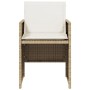 Sillas de jardín con cojines 4 uds ratán sintético beige de , Sillas de jardín - Ref: Foro24-364936, Precio: 167,33 €, Descue...