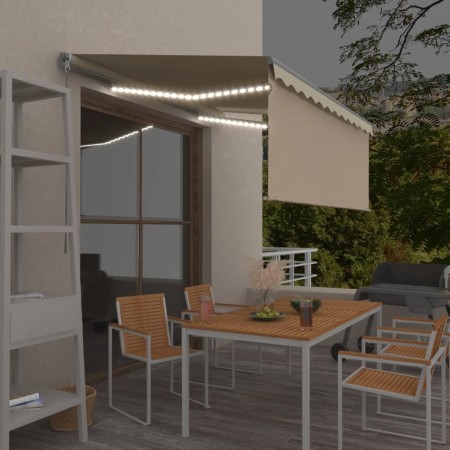 Toldo manual retráctil persiana LED crema 3,5x2,5m von , Markisen - Ref: Foro24-3069402, Preis: 447,12 €, Rabatt: %