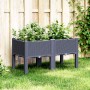Jardinera con patas PP azul gris 80x40x42 cm by , Pots and planters - Ref: Foro24-367891, Price: 57,74 €, Discount: %