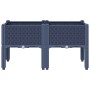 Jardinera con patas PP azul gris 80x40x42 cm by , Pots and planters - Ref: Foro24-367891, Price: 57,74 €, Discount: %