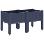 Jardinera con patas PP azul gris 80x40x42 cm by , Pots and planters - Ref: Foro24-367891, Price: 57,74 €, Discount: %
