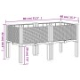 Jardinera con patas PP azul gris 80x40x42 cm by , Pots and planters - Ref: Foro24-367891, Price: 57,74 €, Discount: %