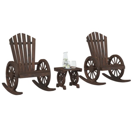 Juego de muebles de jardín 3 piezas madera maciza de abeto | Foro24.es | Tu tienda online para hogar, jardín y más Foro24.es