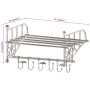 Soporte de equipaje con perchas de pared aluminio | Foro24.es | Tu tienda online para hogar, jardín y más Foro24.es