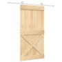 Puerta corredera con herrajes madera maciza de pino 100x210 cm | Foro24.es | Tu tienda online para hogar, jardín y más Foro24.es