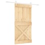 Puerta corredera con herrajes madera maciza de pino 100x210 cm | Foro24.es | Tu tienda online para hogar, jardín y más Foro24.es