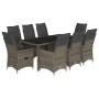 Set comedor jardín 9 pzas y cojines ratán sintético gris de , Conjuntos de jardín - Ref: Foro24-3276742, Precio: 1,00 €, Desc...