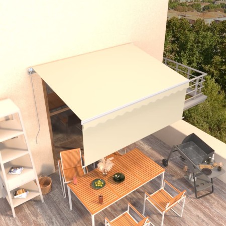 Toldo retráctil manual con persiana color crema 3x2,5 m | Foro24.es | Tu tienda online para hogar, jardín y más Foro24.es