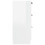 Aparador de madera contrachapada blanco brillante 60x30x70 cm de vidaXL, Aparadores - Ref: Foro24-811076, Precio: 103,68 €, D...