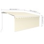 Toldo retráctil manual con persiana color crema 3x2,5 m | Foro24.es | Tu tienda online para hogar, jardín y más Foro24.es