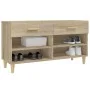 Shoe cabinet made of Sonoma oak plywood 102x35x55 cm by vidaXL, Shoe racks and shoe organizers - Ref: Foro24-812819, Price: 6...