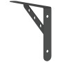 Soportes estante 4 uds acero inoxidable negro 23,5x2,5x15,5 cm | Foro24.es | Tu tienda online para hogar, jardín y más Foro24.es