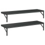 Estantes de pared 2 uds acero inoxidable negro 100x30 cm by , Shelves and shelves - Ref: Foro24-3214512, Price: 78,13 €, Disc...