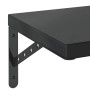 Estantes de pared 2 uds acero inoxidable negro 100x30 cm by , Shelves and shelves - Ref: Foro24-3214512, Price: 78,13 €, Disc...