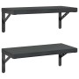 Estantes de pared 2 uds acero inoxidable negro 50x23,5 cm | Foro24.es | Tu tienda online para hogar, jardín y más Foro24.es
