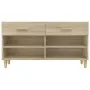 Sonoma Eiche Sperrholz Schuhschrank 102x35x55 cm von vidaXL, Schuhregale und Schuhorganisatoren - Ref: Foro24-812819, Preis: ...