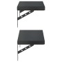 Estantes de pared 2 uds acero inoxidable negro 50x23,5 cm | Foro24.es | Tu tienda online para hogar, jardín y más Foro24.es