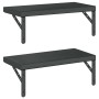 Estantes de pared 2 uds acero inoxidable negro 50x23,5 cm | Foro24.es | Tu tienda online para hogar, jardín y más Foro24.es