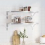 Estantes de pared 2 uds acero inoxidable plateado 75x30 cm by , Shelves and shelves - Ref: Foro24-3214506, Price: 78,14 €, Di...