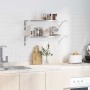 Estantes de pared 2 uds acero inoxidable plateado 75x30 cm by , Shelves and shelves - Ref: Foro24-3214506, Price: 78,14 €, Di...