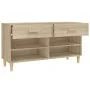 Shoe cabinet made of Sonoma oak plywood 102x35x55 cm by vidaXL, Shoe racks and shoe organizers - Ref: Foro24-812819, Price: 6...